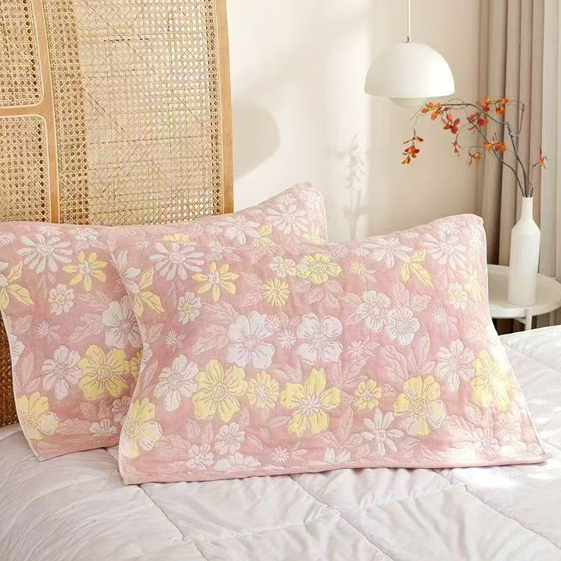 花语世界—竹棉纱枕巾