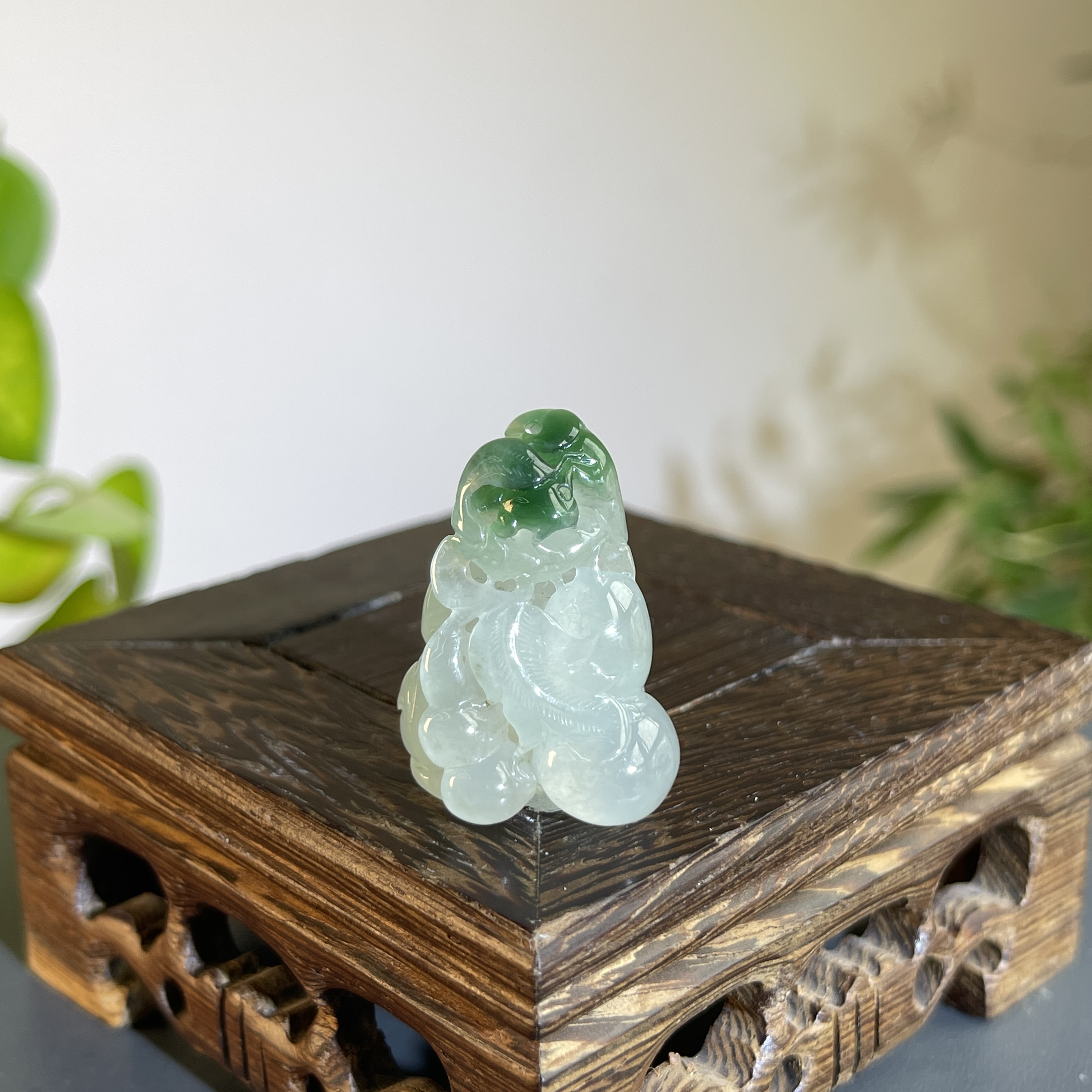 JXW20-113 天然缅甸A货翡翠 福禄双全