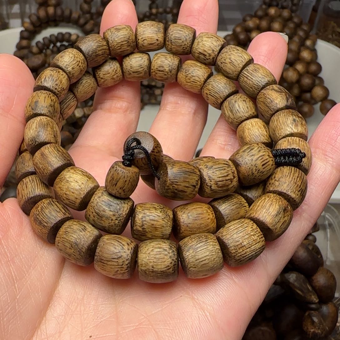 沉香手串?**玛双圈09规格陆河老料18.5克