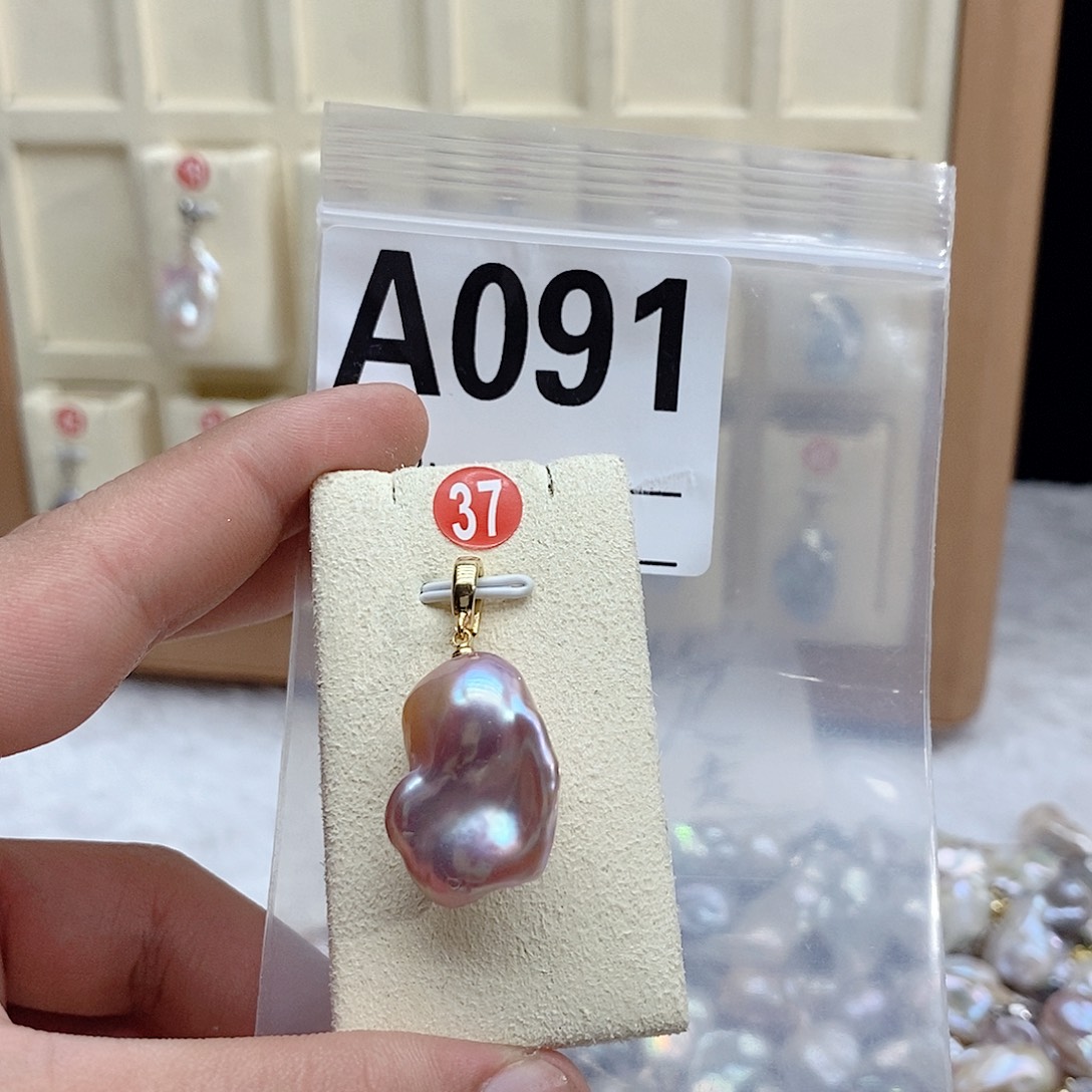 淡水珍珠银S925镶嵌颈饰