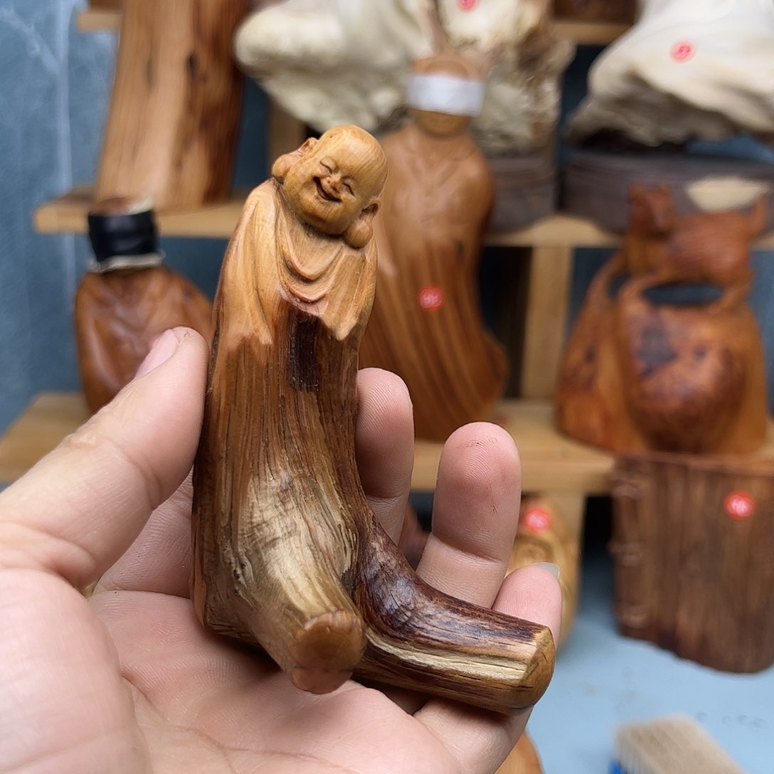 木醉*柏木摆件手把件