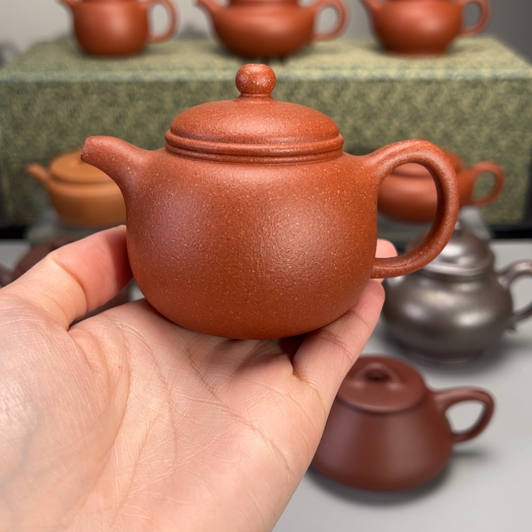 紫砂茶壶红降坡匏尊130c c