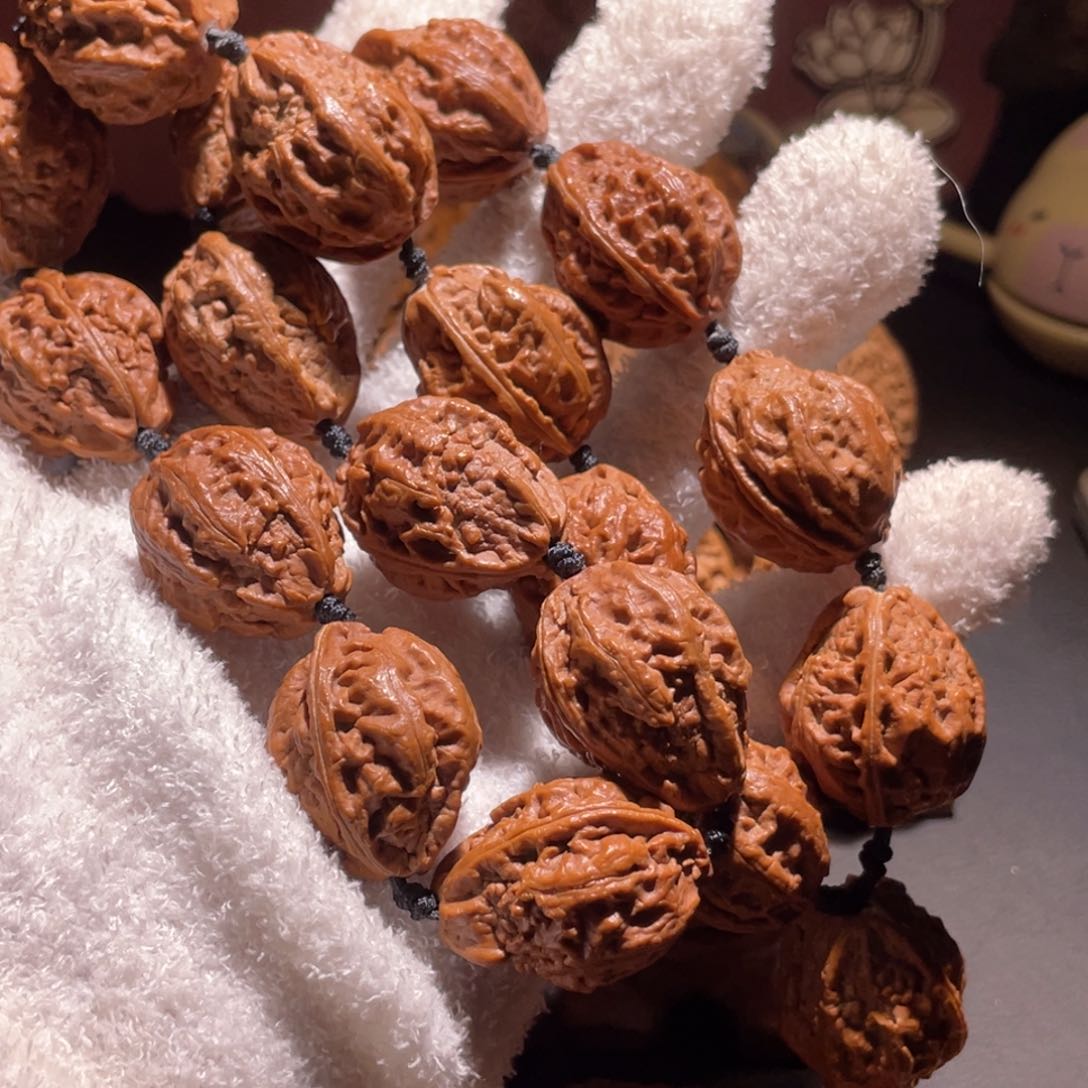 文玩核桃吊坠小*四棱莲花手持21