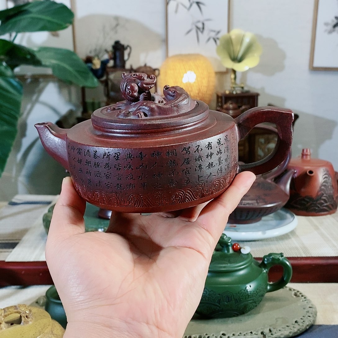 紫砂茶壶宜兴紫砂壶甩出吃货