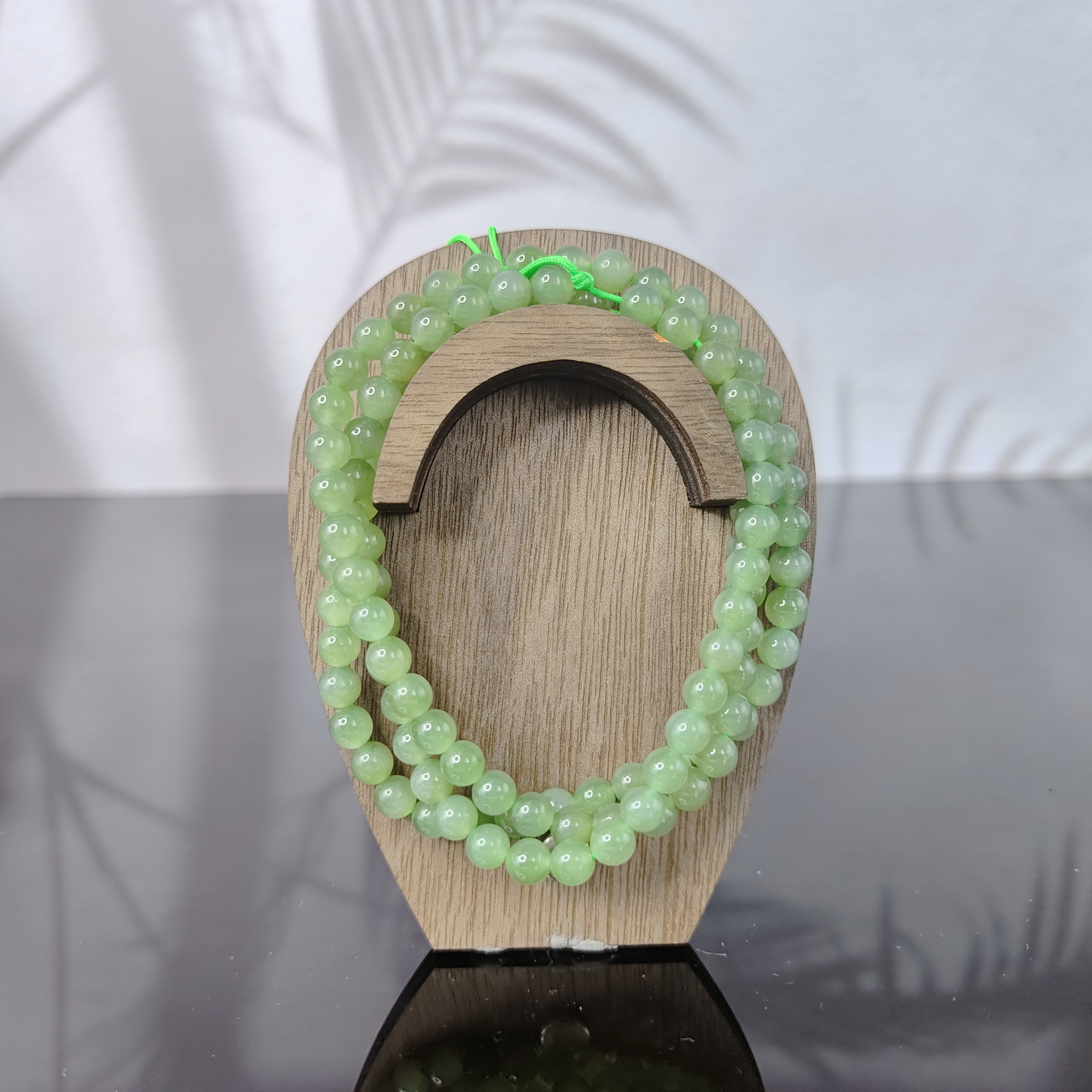 X和田玉圆珠吊坠链（卡6）3679