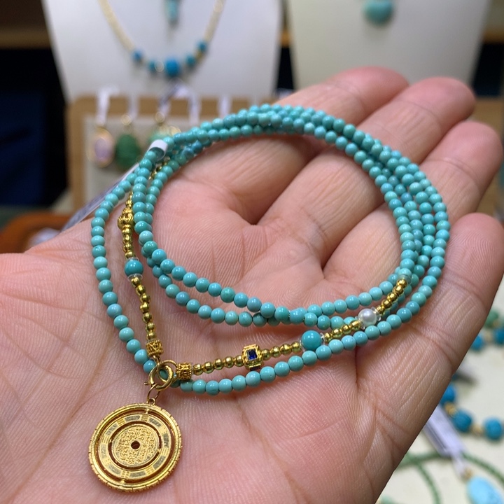 绿松石18K金镶嵌套装