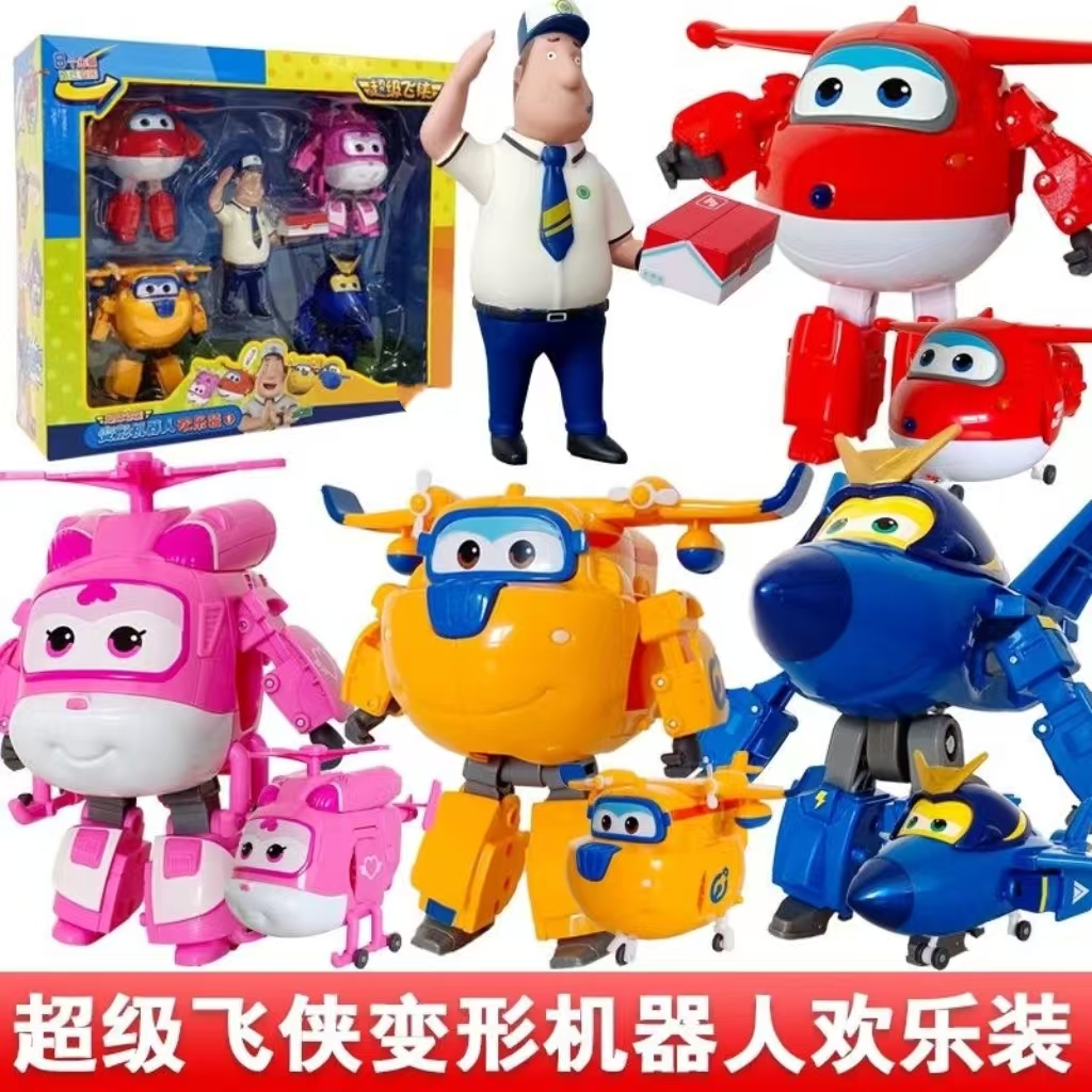 正品超级飞侠胡须爷爷乐迪小爱多多酷飞套装大变形儿童玩具