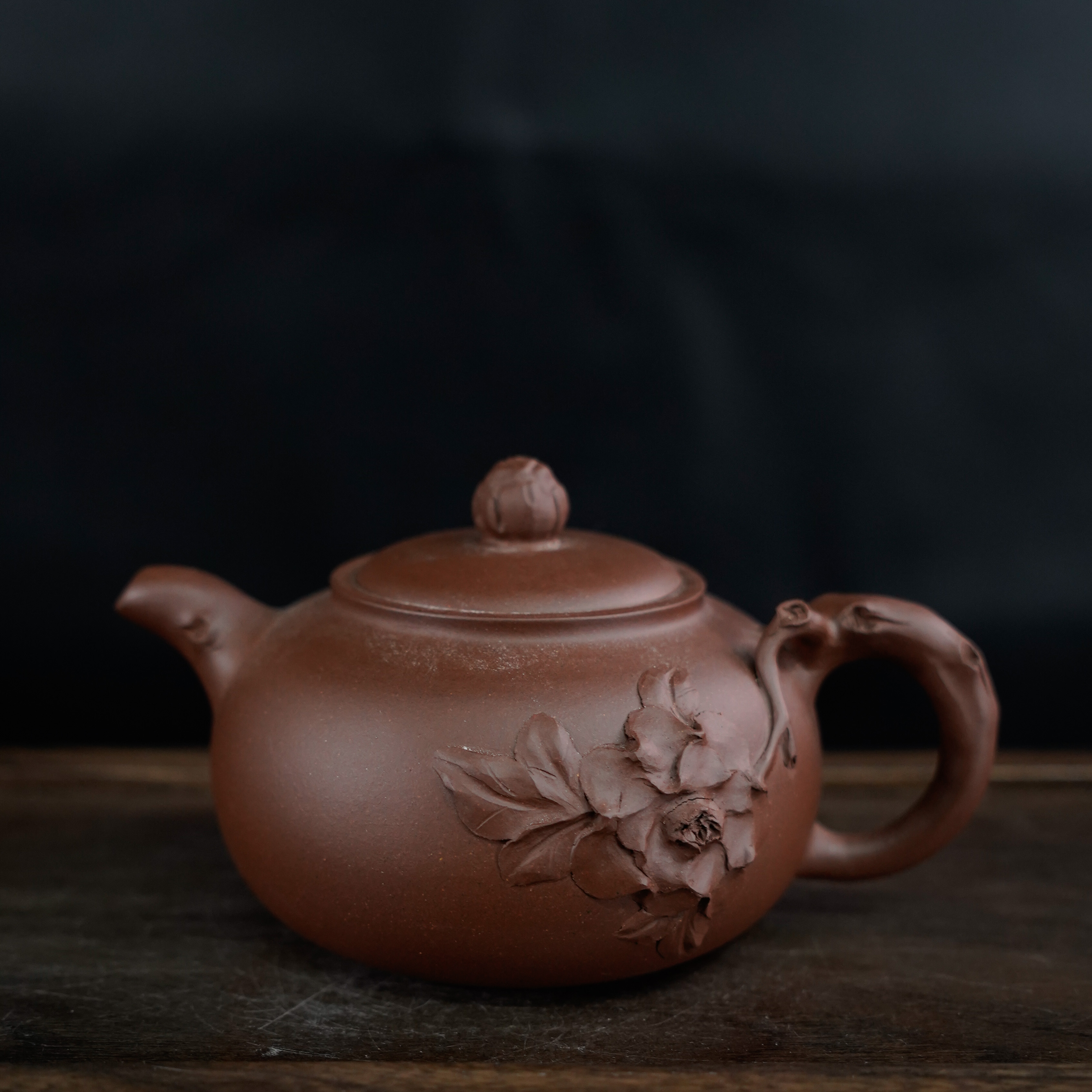 GSZS-6451   民间艺人  宜兴手工紫砂 牡丹