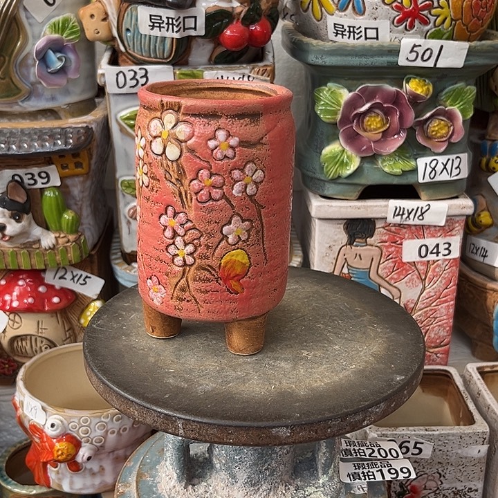 粗陶材质多肉花盆