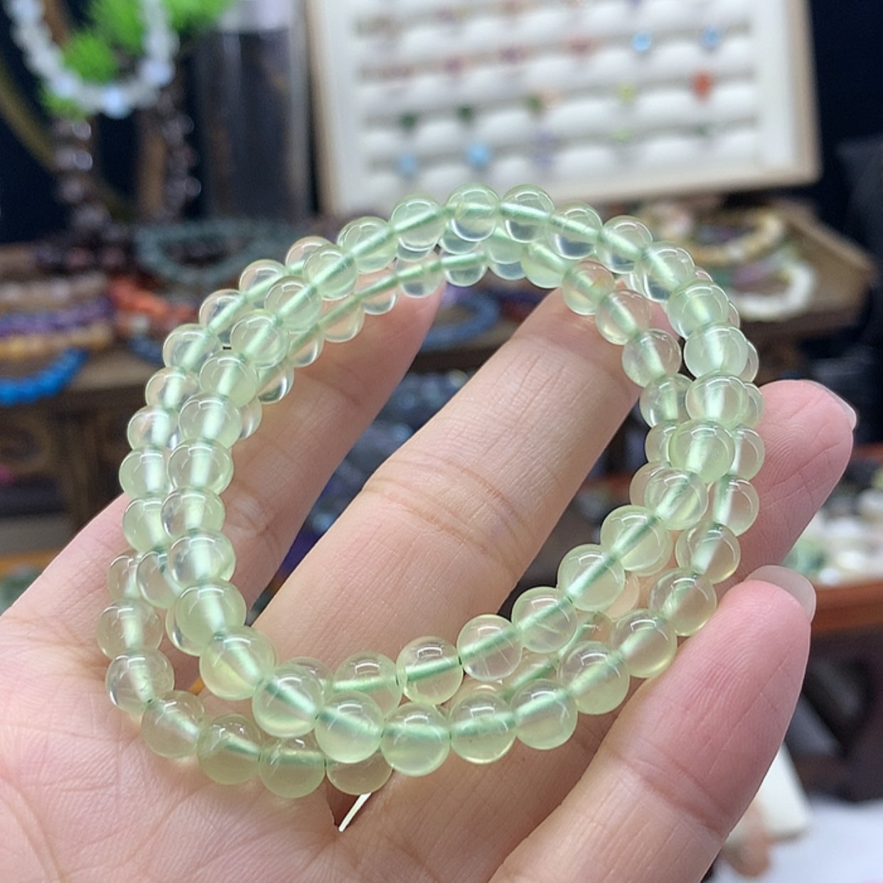 【闪购商品】葡萄石手串未镶嵌手串