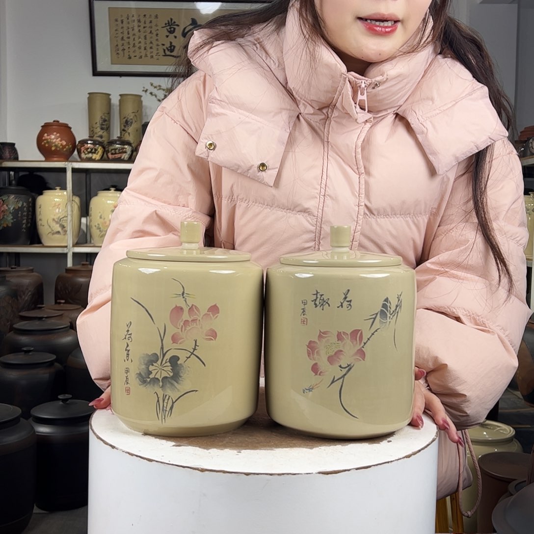 357克醒茶罐正品无瑕疵一对