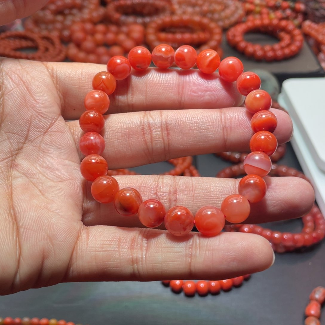 南红玛瑙手链未镶嵌