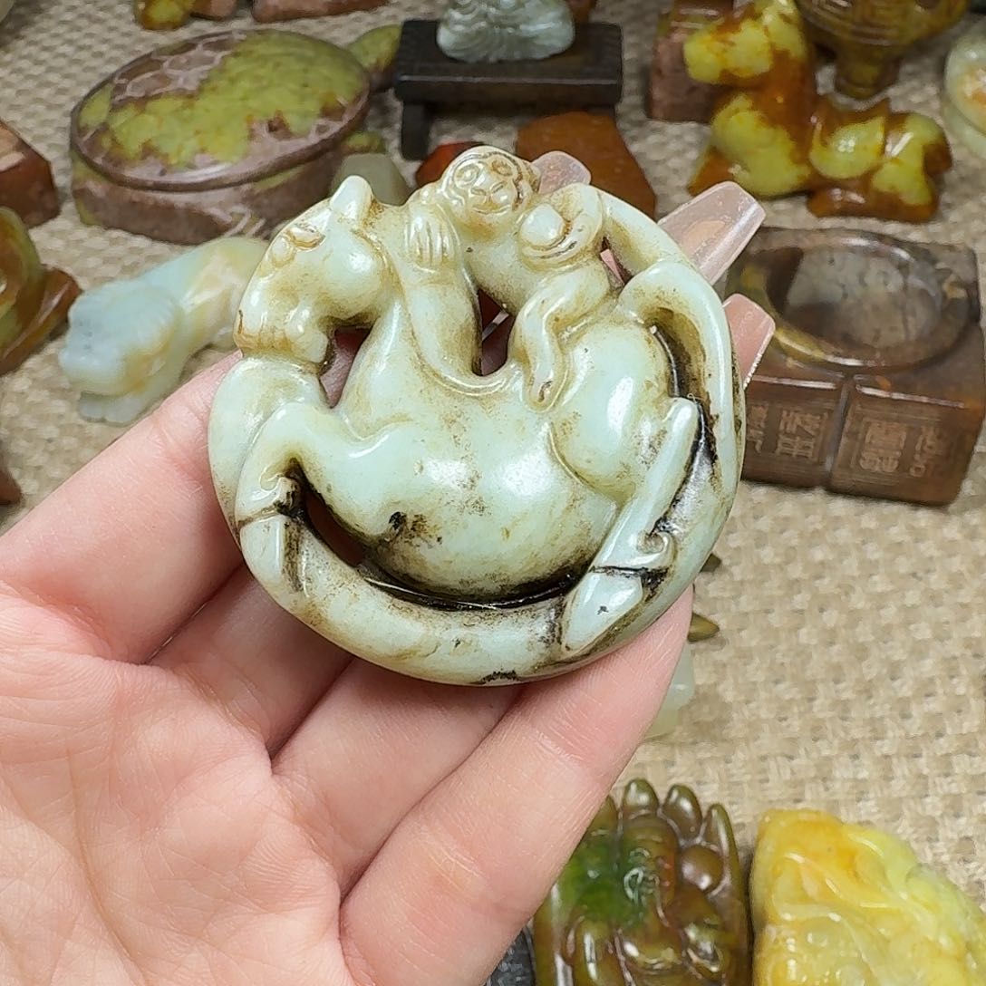 白玉菩提吊坠挂件