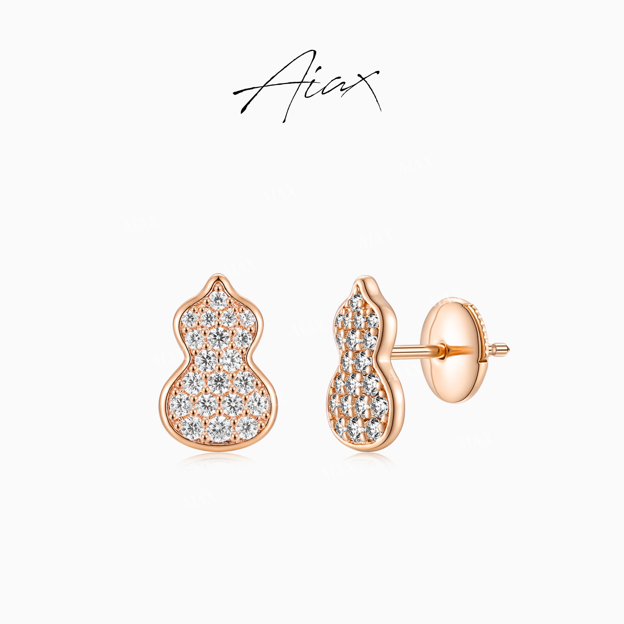 AIAX 流光风 【新年款】精致百搭【福禄】好运镶嵌葫芦耳环TSL1539