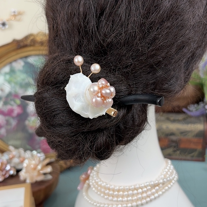 一***亿淡水珍珠发饰未镶嵌