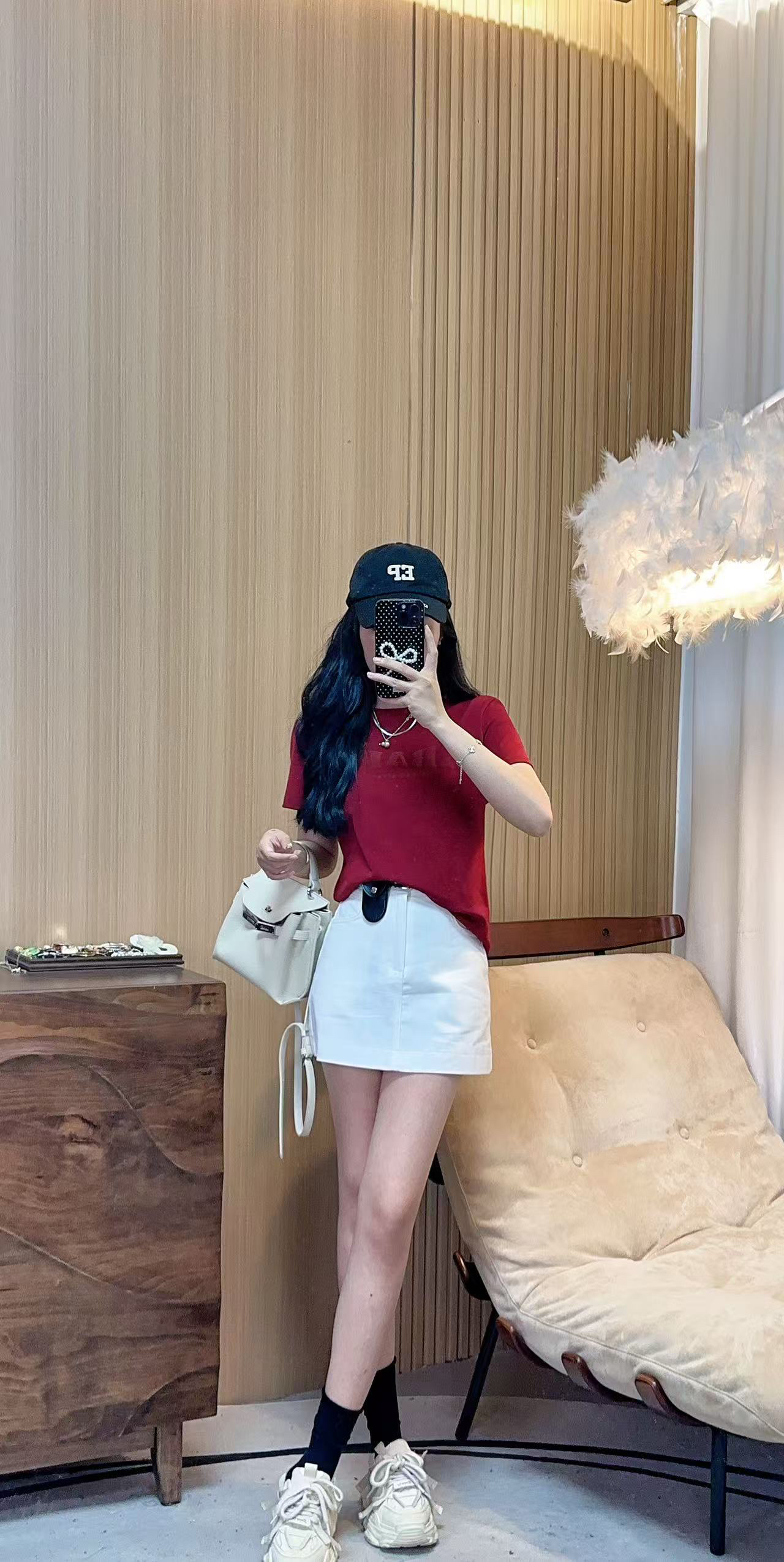 【海南简爱】圆领字母正肩短袖T恤女时尚洋气打底上衣 8285