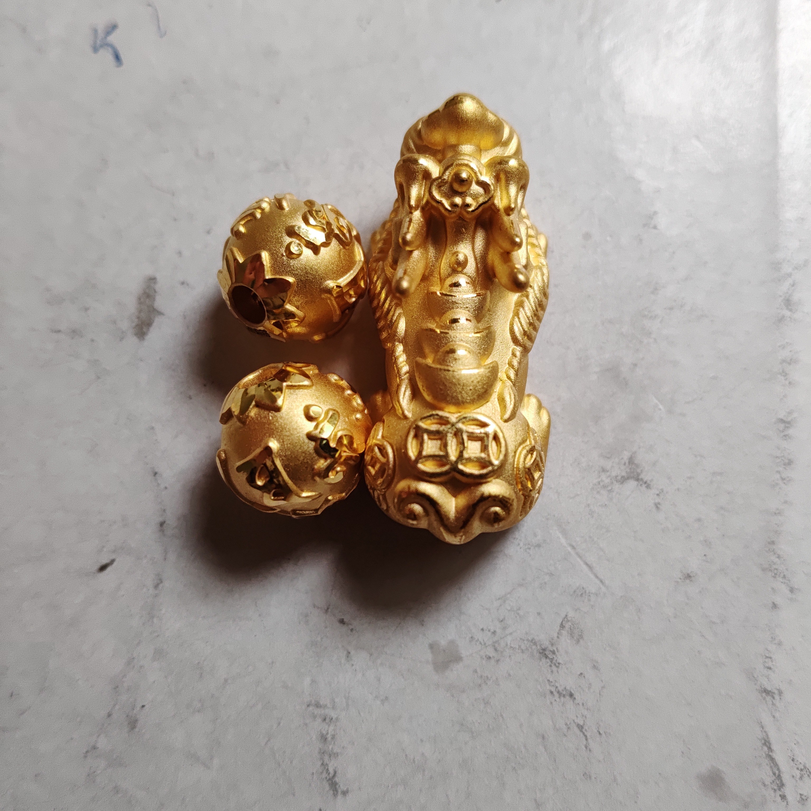 金元宝足金999貔貅珠子首饰