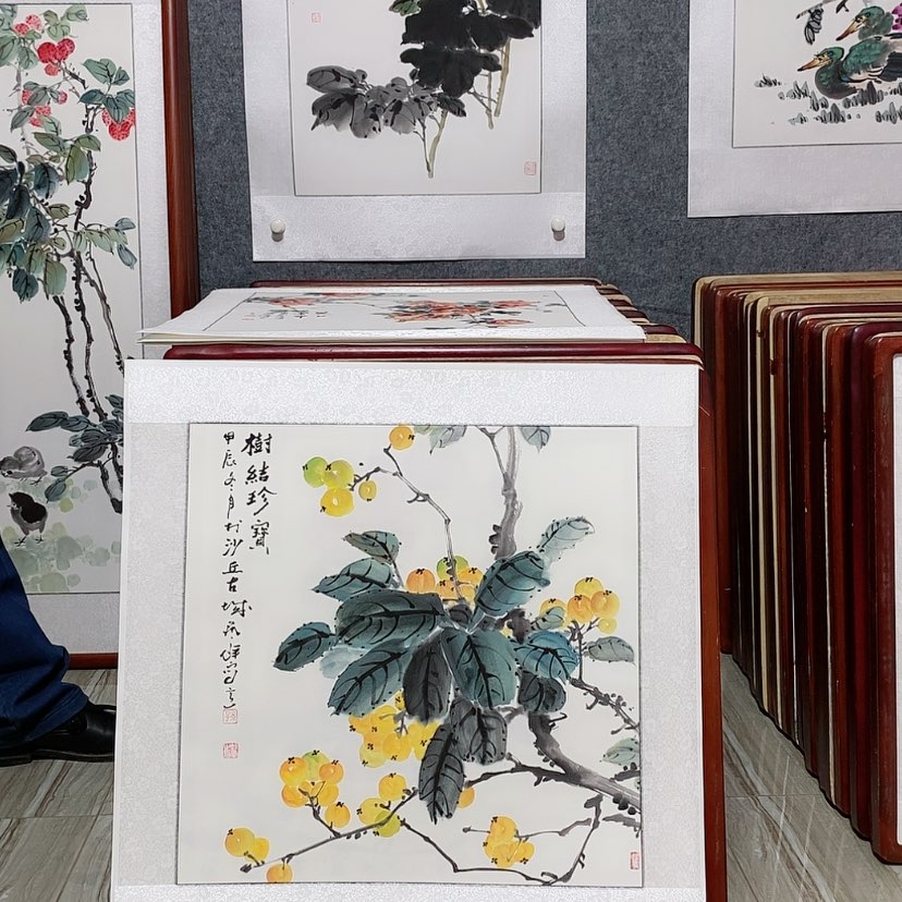 【闪购商品】国画书画作品带框65×65厘米