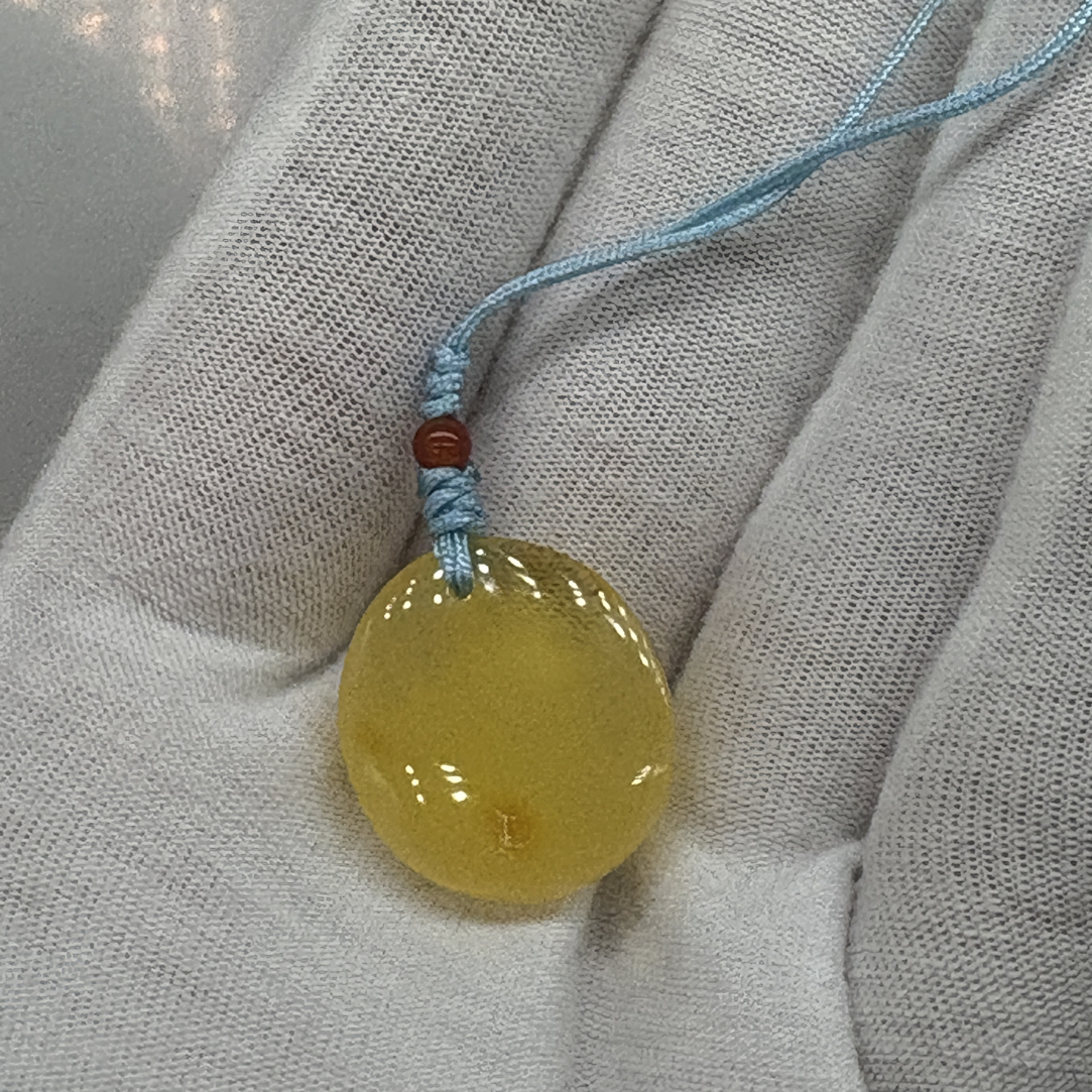 原矿俄料蜜蜡手机链1.9g天然蜜蜡