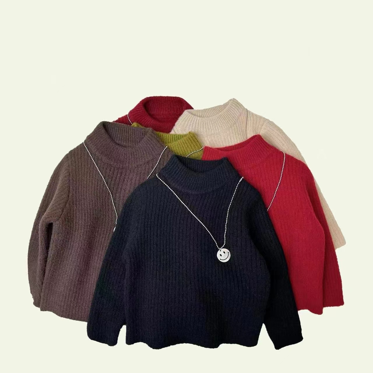 【针织毛衣1】2024秋季新品潮流休闲长袖女童男童毛衣1301+1237