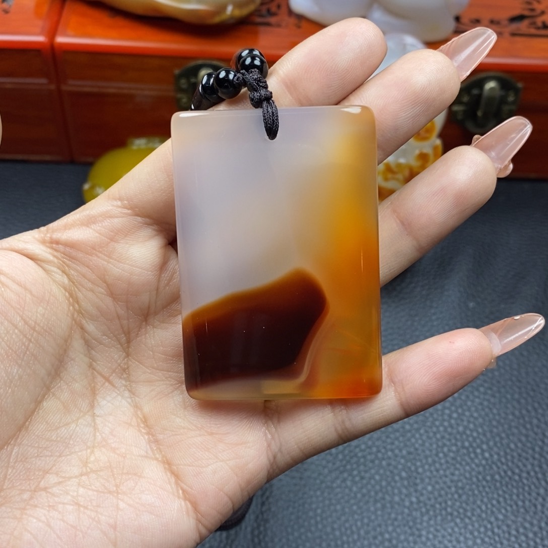 玛瑙/玉髓挂件未镶嵌缘***庆