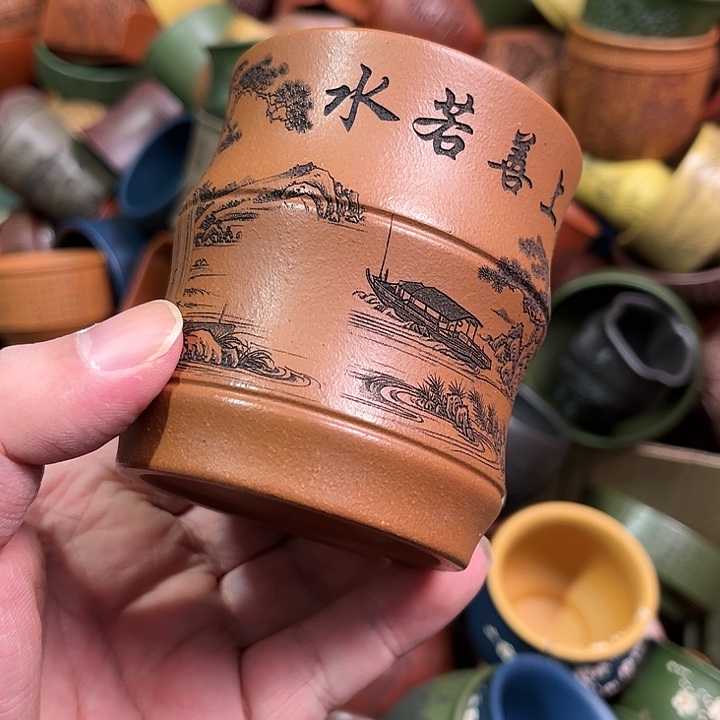 紫砂茶杯全手工紫砂主人杯