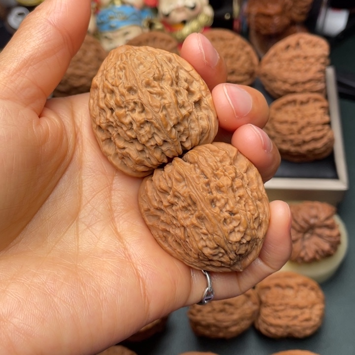 吊坠文玩核桃38尺拉丝高炮