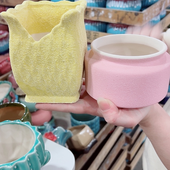 有孔，凑单福利满10元发货陶瓷多肉花盆！