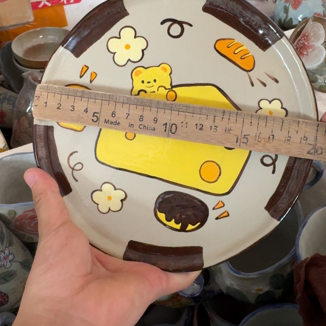 釉下彩微瑕慎拍盘子9