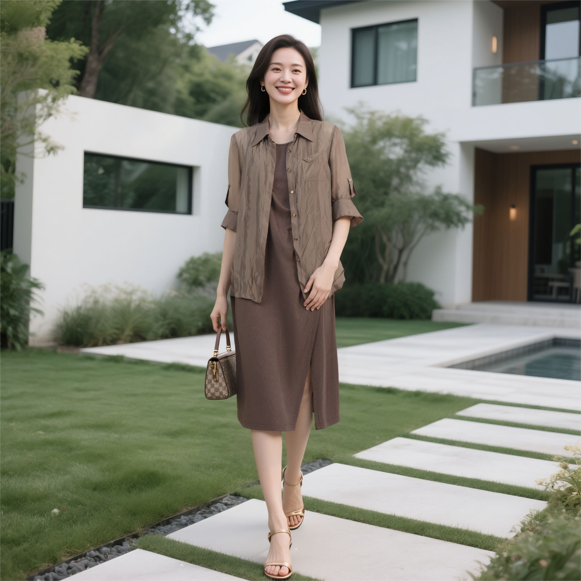 W699休闲风时尚衬衣套装气质百搭