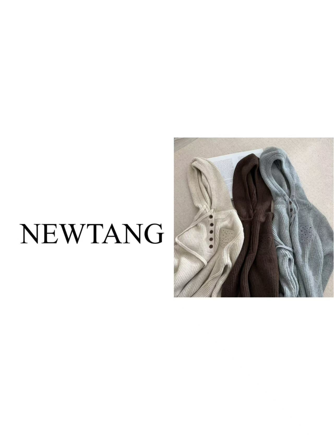 【美丽诺言】1180新款套头连帽针织宽松休闲百搭显瘦慵懒上衣