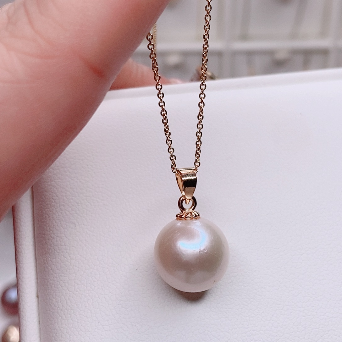 合金淡水珍珠吊坠(赠链)