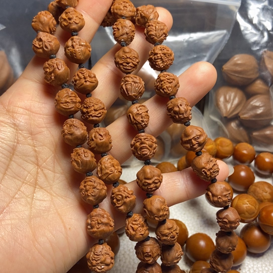 橄榄核手串/手链桃双108罗汉