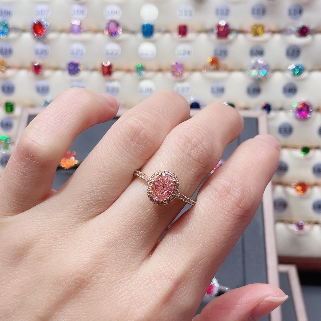 莫桑石非金属20圈闭口戒指