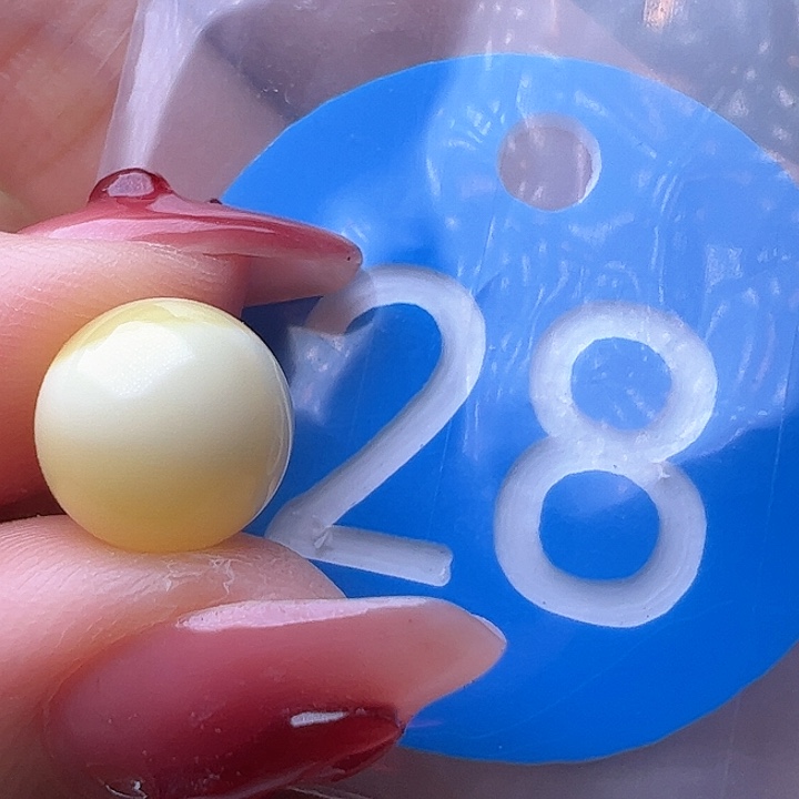 蜜蜡裸石未镶嵌10mm 白蜡 圆珠