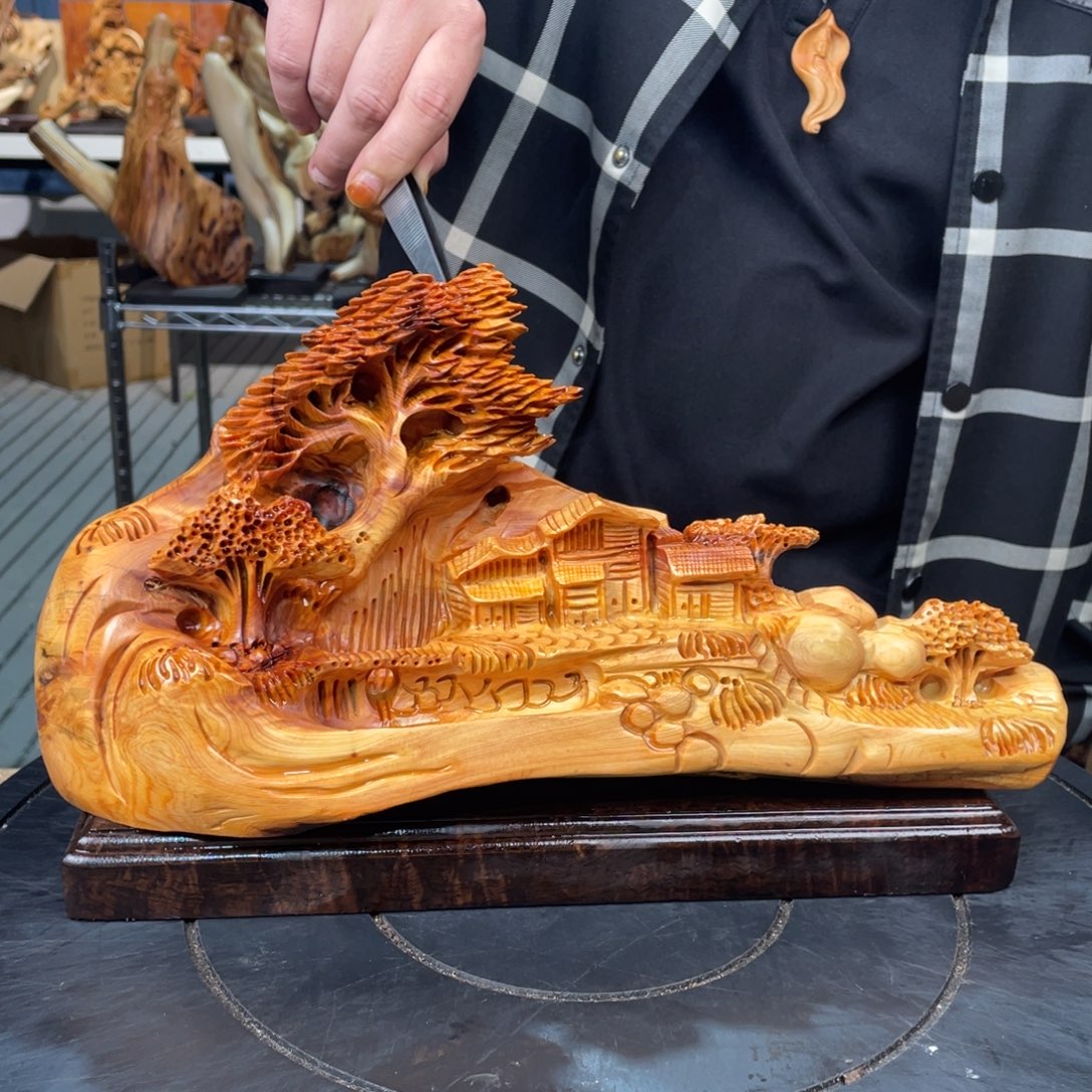 柏木（崖柏）山水倒流香送两盒香