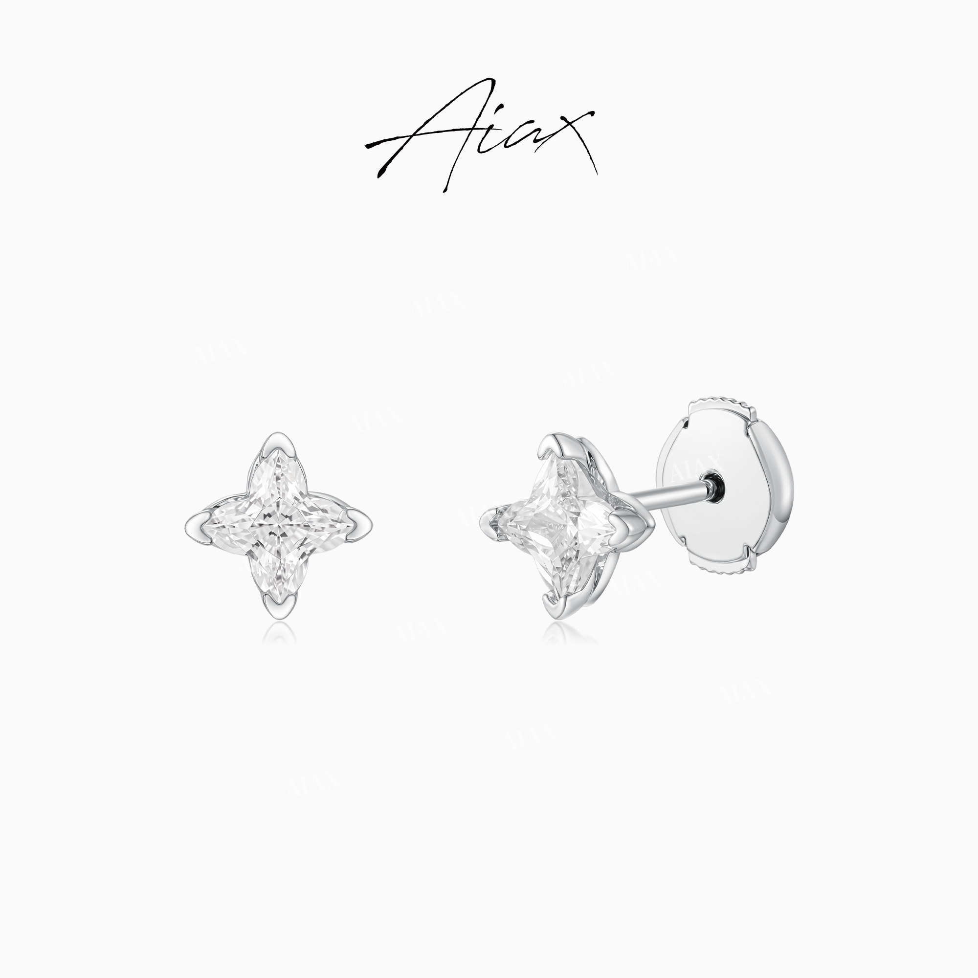 AIAX 【老花星星】双十二百搭INS风小饰品高级感四叶耳环TSL3221