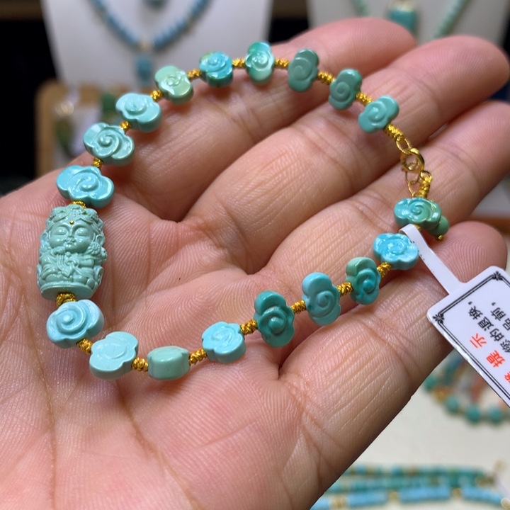 绿松石18K金镶嵌单圈