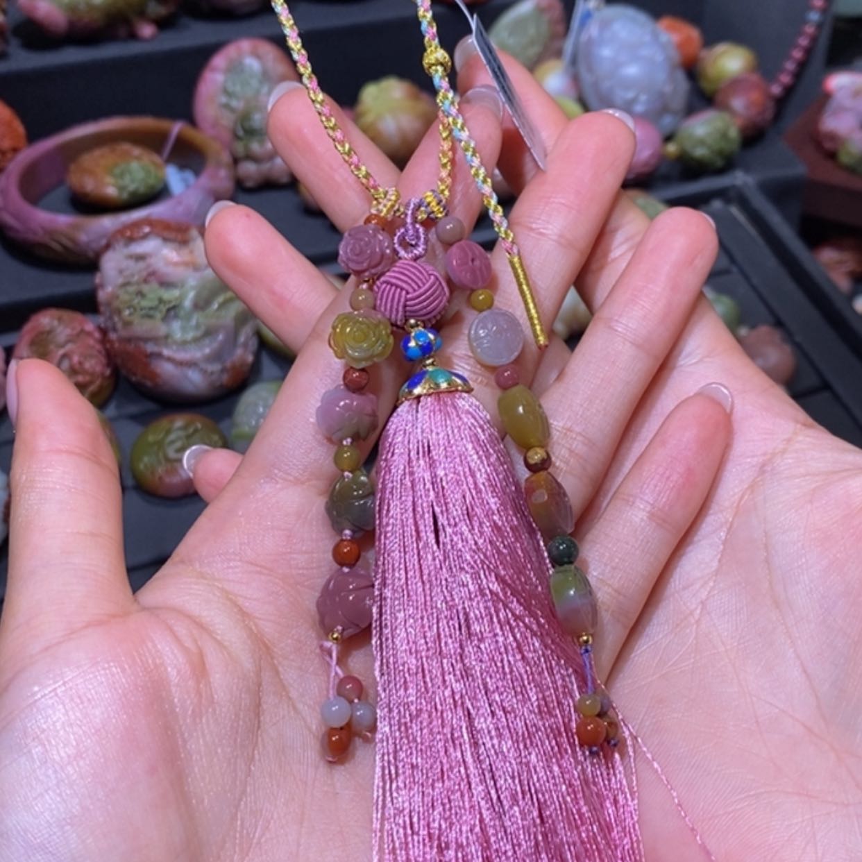 【闪购商品】玛瑙/玉髓手串未镶嵌仙*掌盐源玛瑙