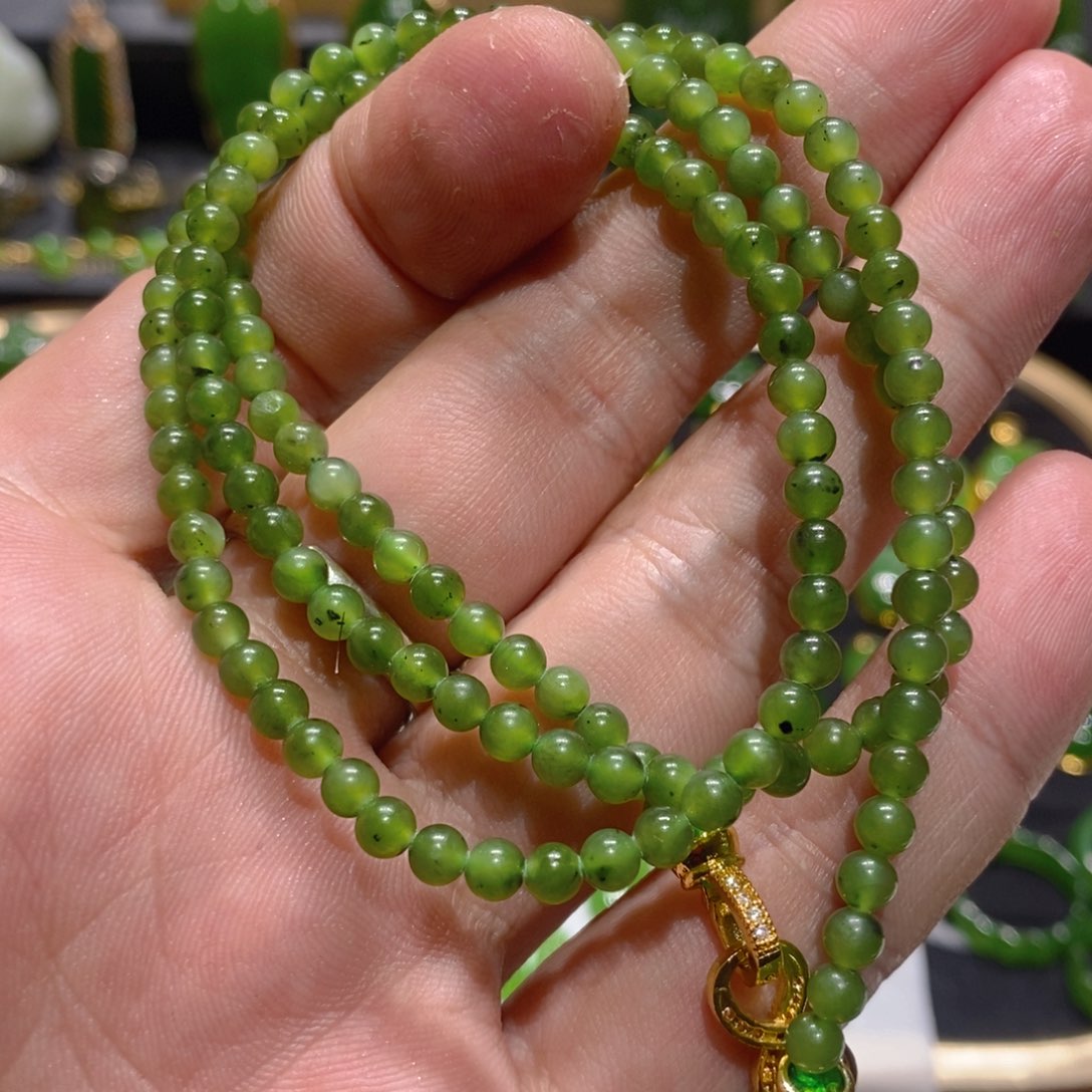 和田玉（碧玉）戒指银S925镶嵌