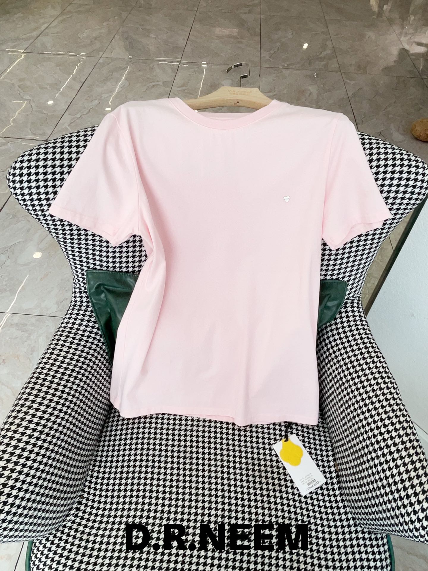 DRN 爱心银片纯色T恤