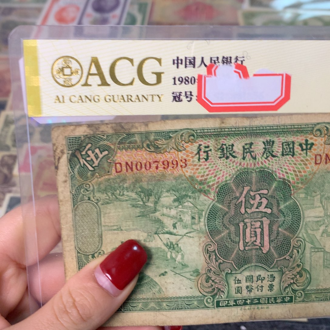 纸007993 面值5元