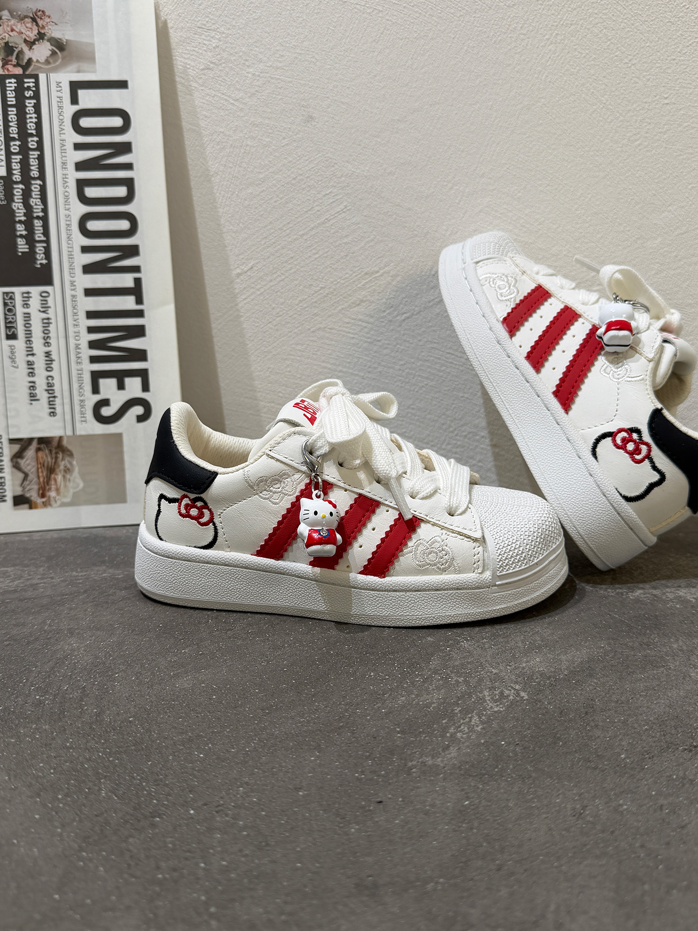 耿耿定制2026春季新款时尚板鞋男女童休闲鞋中大童贝壳头小白鞋