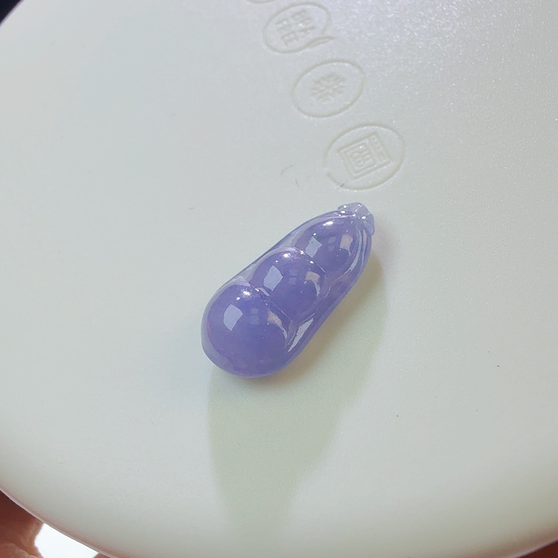 翡翠裸石蓝紫豆子