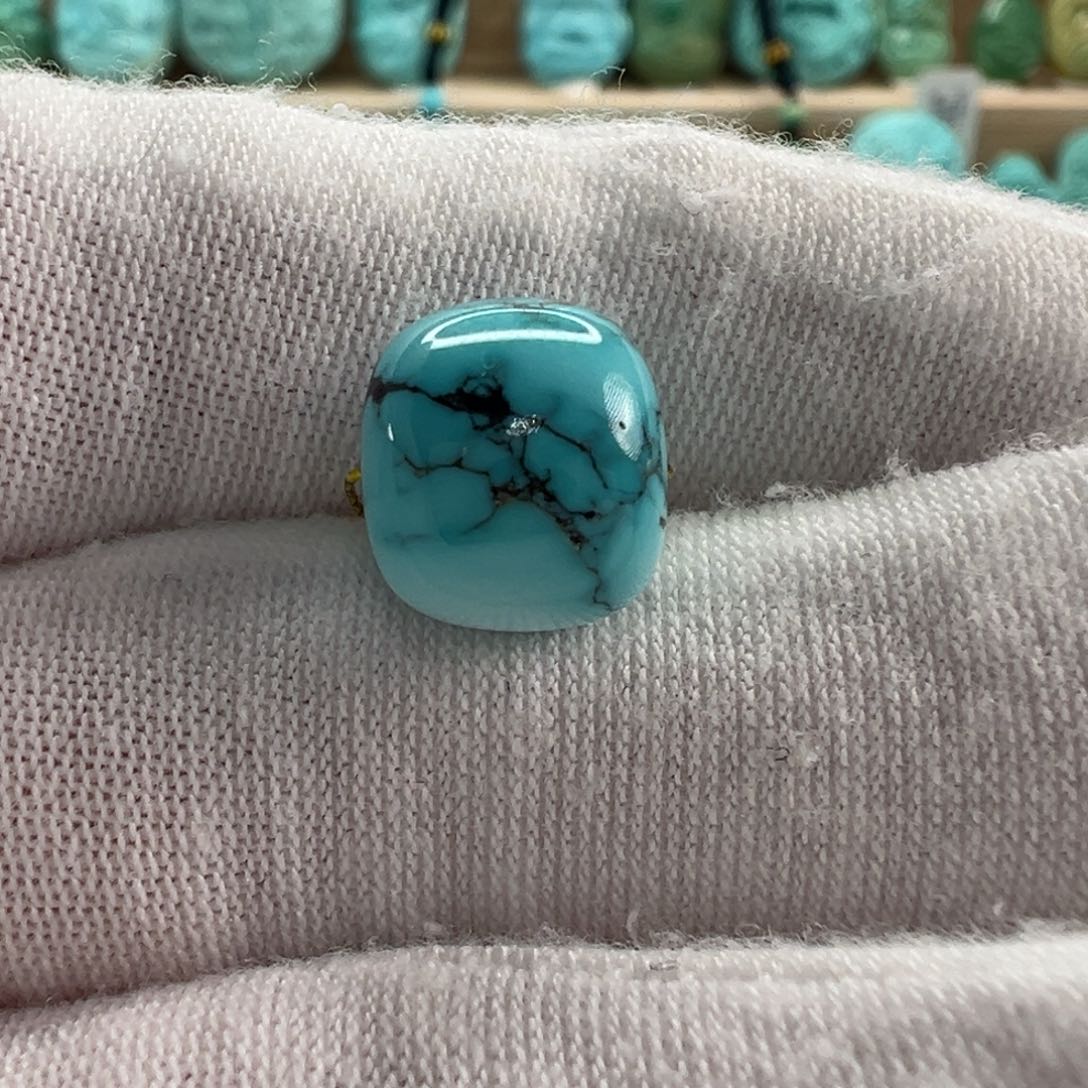 未镶嵌绿松石老型珠10.7x9.5mm