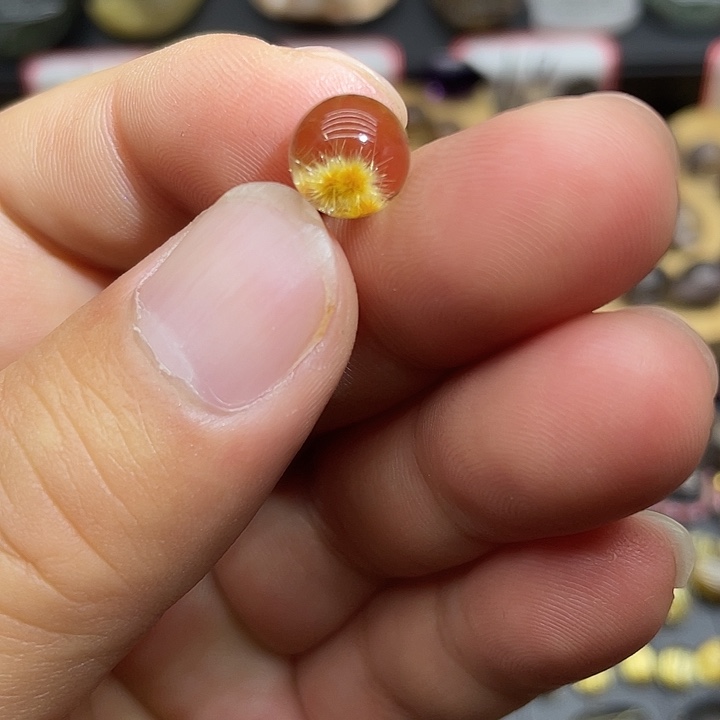 未镶嵌手串发晶太阳花单珠