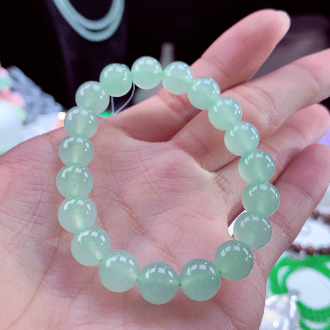 翡翠手链未镶嵌缅甸天然A货翡翠