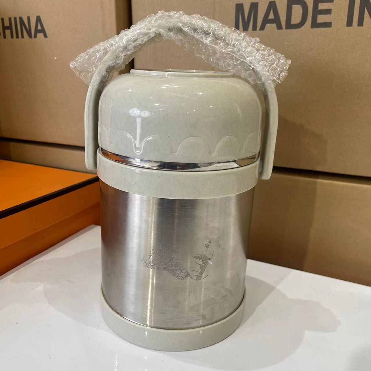 大容量正发保温提锅大容量保温饭盒带盖手提碗盖设计上班族