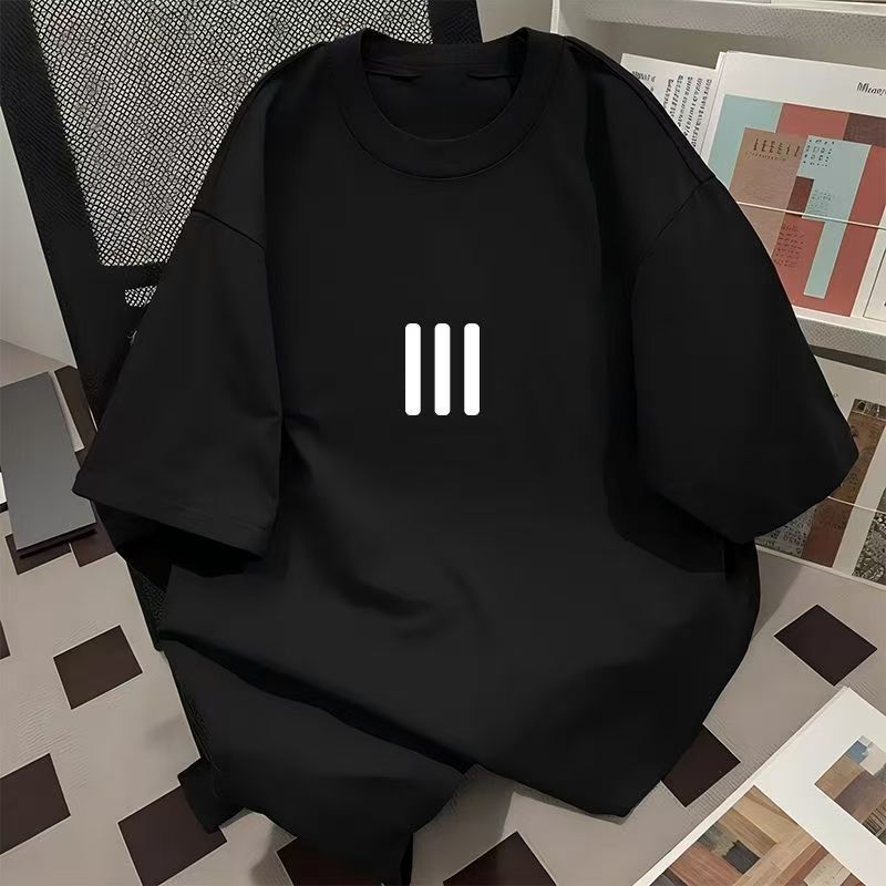 短袖T恤男士韩版圆领休闲透气印花弹力男女情侣半袖夏季潮流百搭