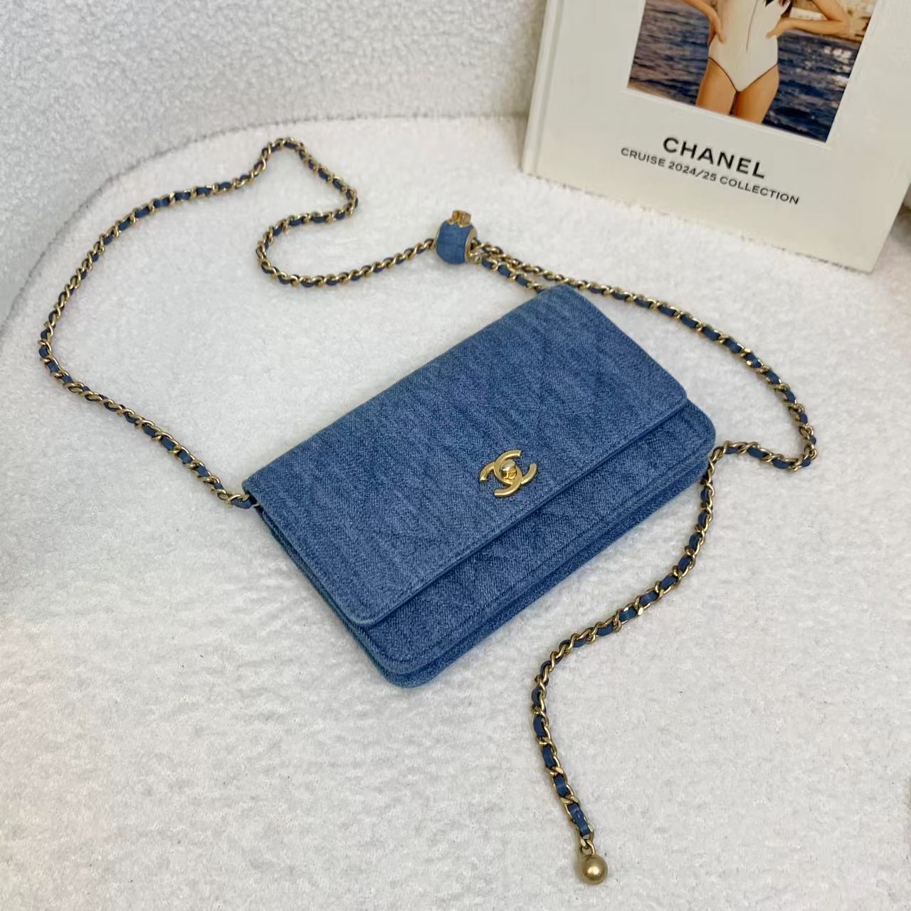 99新 Chanel/香奈儿 壹臻/22C丹宁金球woc 99649747